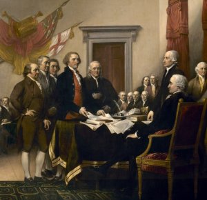 presenting the Declaration of Independence