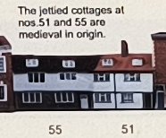 Jettied Cottages on placard