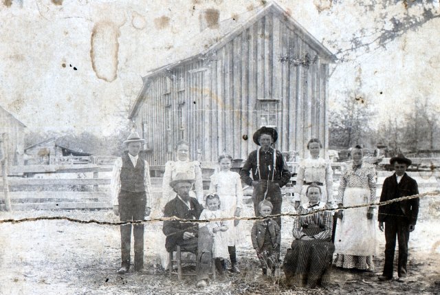 The Morrison Family, Powderly, Lamar County, Texas, about 1901