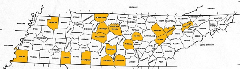 Steven Butler's Family History Website - The Many Miles Of Tennessee