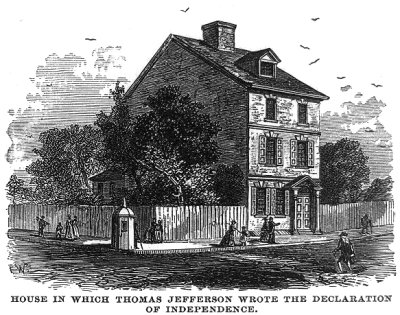 Declaration House engraving