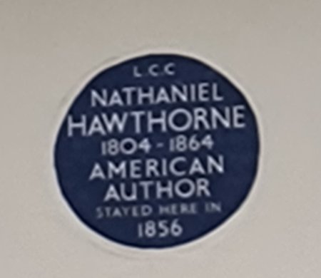 Nathaniel Hawthorne blue plaque