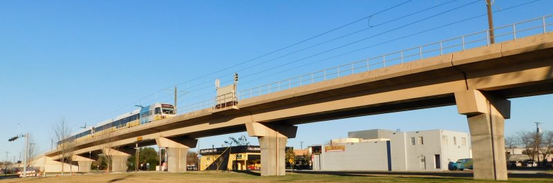 DART train downtown Richardson