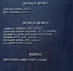 Memorial Park plaque
