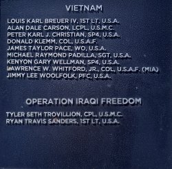 Memorial Park plaque