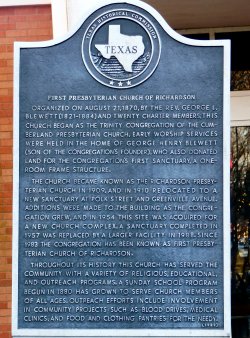 THC First Presbyterian marker