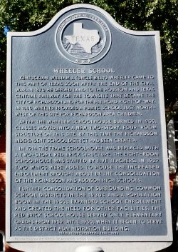 Wheeler School marker