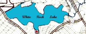 Lake Map Showing Location of Dixon Branch Bridge